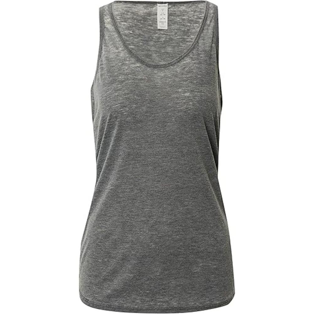 NWT Marika Heather Gray Sleeveless Split Back Hannah Tank Top Women's Size Small